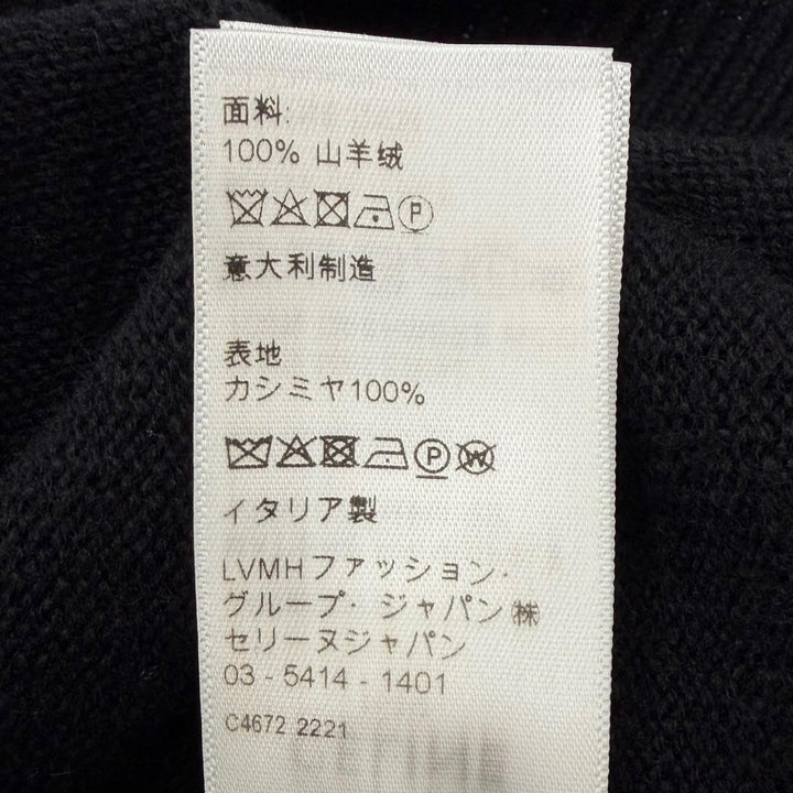 極美品▼CELINE セリーヌ 2AC80207O ヘリテージカシミヤ100% ルーズフィット タートルネック ニットセーター ブラック S 正規品 メンズ