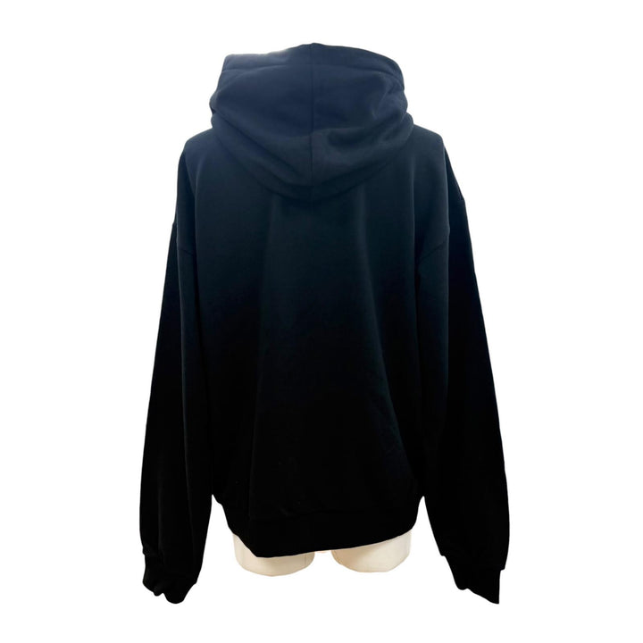 美品▼CELINE セリーヌ 2Y962670Q BOY DOLL コットン100% フーデッド プルオーバー パーカー ブラック L イタリア製 正規品 メンズ