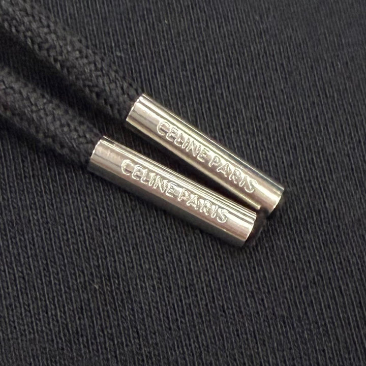 美品▼CELINE セリーヌ 2Y962670Q BOY DOLL コットン100% フーデッド プルオーバー パーカー ブラック L イタリア製 正規品 メンズ