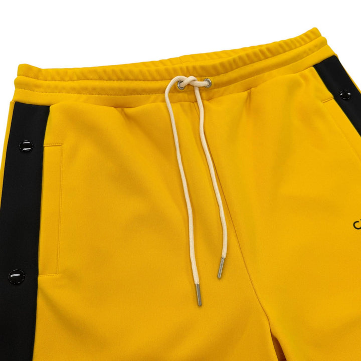 極美品▼CELINE セリーヌ 2Z223121O Jersey Double Face Jogging Pants ロゴ トラックパンツ イエロー L イタリア製 正規品 メンズ