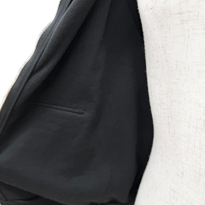 極美品△TATRAS タトラス LCK0471063588 BIANCA ビアンカ ロゴワッペン パイル ジャガード ジップアップ パーカー ブラック 02 正規品