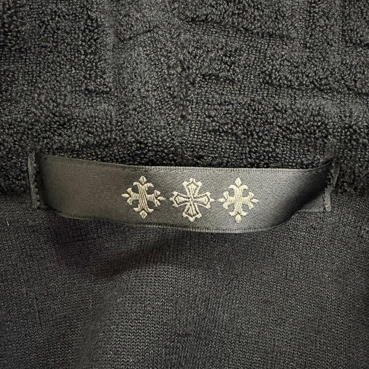 極美品△TATRAS タトラス LCK0471063588 BIANCA ビアンカ ロゴワッペン パイル ジャガード ジップアップ パーカー ブラック 02 正規品