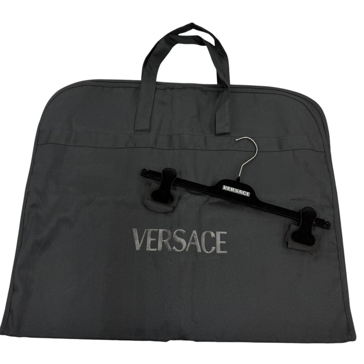 極美品☆VERSACE ヴェルサーチ 2024年製 1017006 ウール100％ メドゥーサボタン ミニ ペンシルスカート ブラック 36 イタリア製 正規品