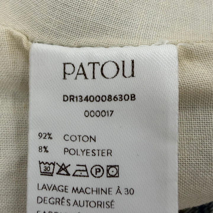 未使用品☆PATOU パトゥ DR1340008630B コットン ノースリーブ デニム ダンガリードレス ワンピース インディゴブルー 38 レディース