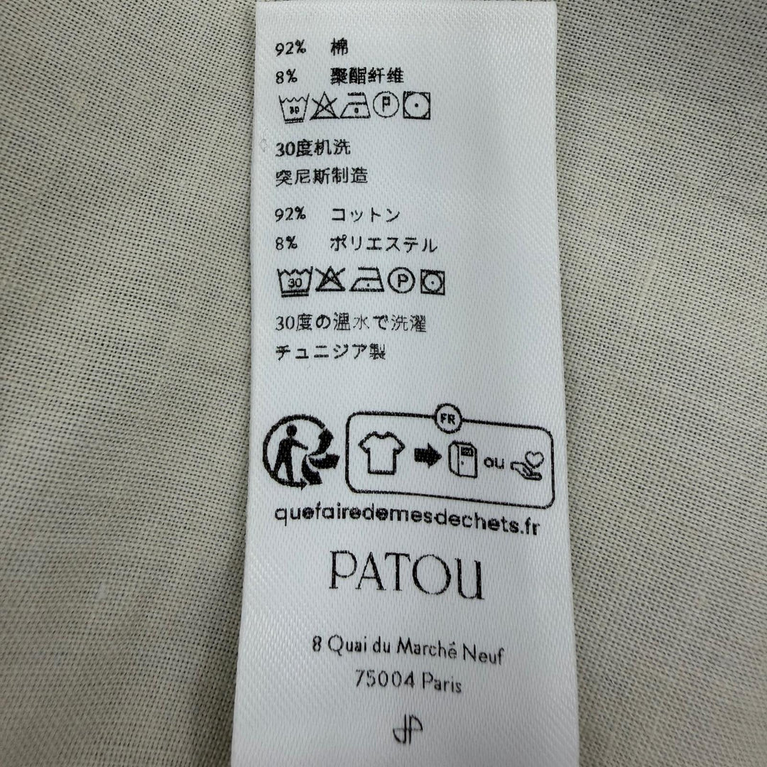 未使用品☆PATOU パトゥ DR1340008630B コットン ノースリーブ デニム ダンガリードレス ワンピース インディゴブルー 38 レディース
