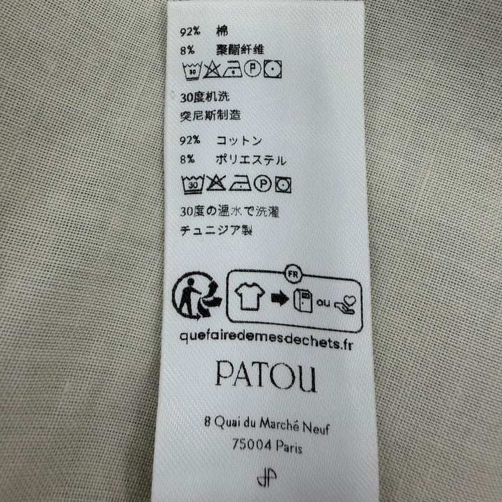 未使用品☆PATOU パトゥ DR1340008630B コットン ノースリーブ デニム ダンガリードレス ワンピース インディゴブルー 38 レディース