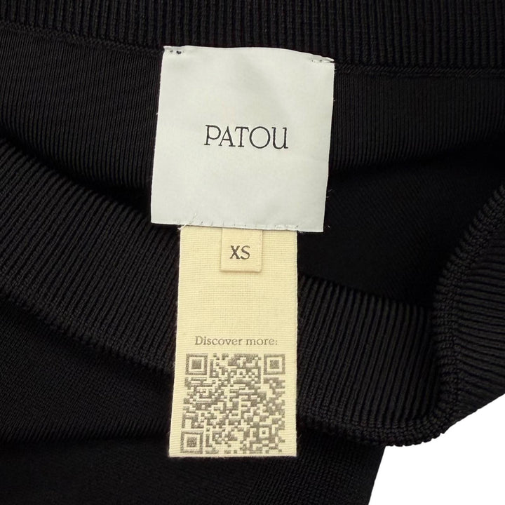 未使用品★PATOU パトゥ KN2458071999B テクニカルクレープ ニット ミディ ペンシルスカート レーヨン ナイロン スカート ブラック XS