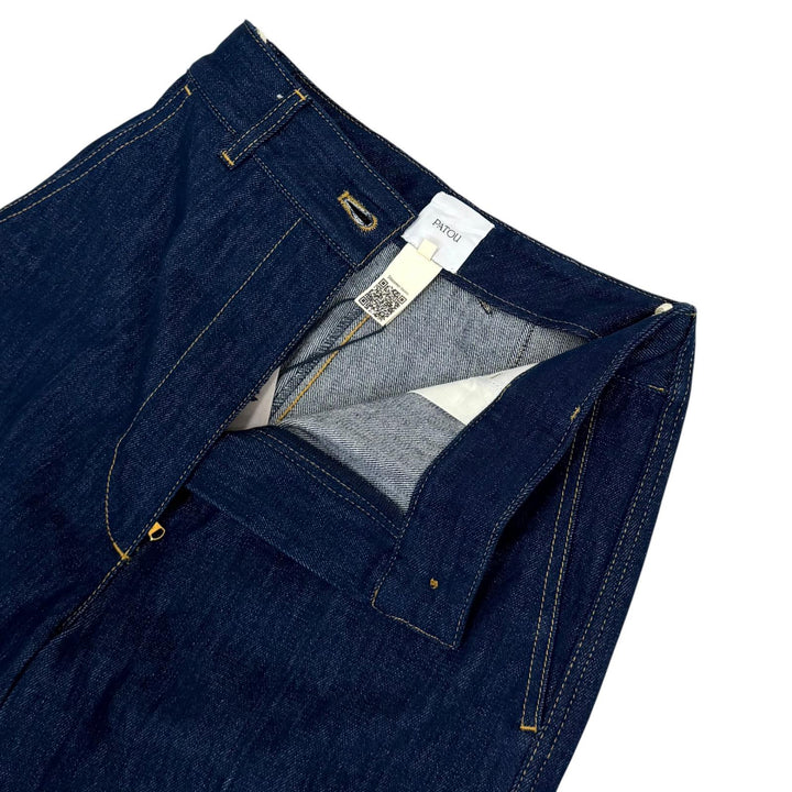 未使用品★PATOU パトゥ TR0030008602D アイコニック デニム パンツ RODEO BLUE センタープレス ストレートパンツ ボトムス 34 レディース
