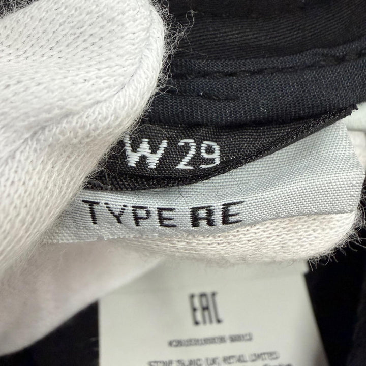 美品▼STONE ISLAND ストーンアイランド K2S153100030 STRETCH ORGANIC COTTON SATIN ロゴワッペン付き カーゴパンツ ブラック 29 正規品
