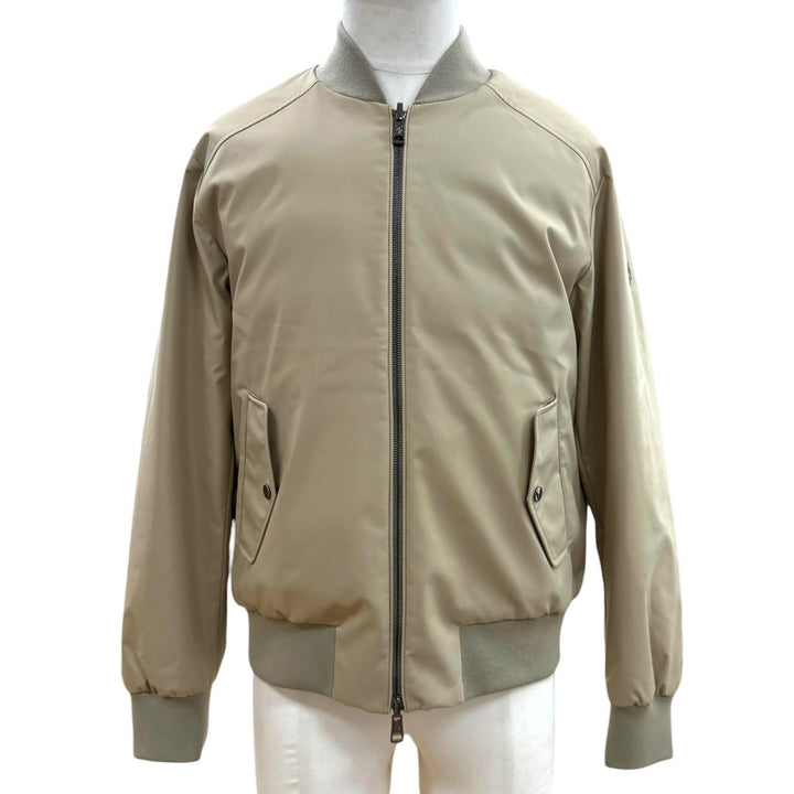 極美品▼MONCLER モンクレール 2024年製 J20911A00036 DIOUNES ロゴワッペン付 WZIPUP リバーシブル ダウンジャケット ベージュ 0 正規品