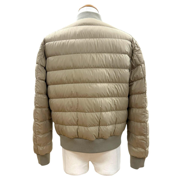 極美品▼MONCLER モンクレール 2024年製 J20911A00036 DIOUNES ロゴワッペン付 WZIPUP リバーシブル ダウンジャケット ベージュ 0 正規品