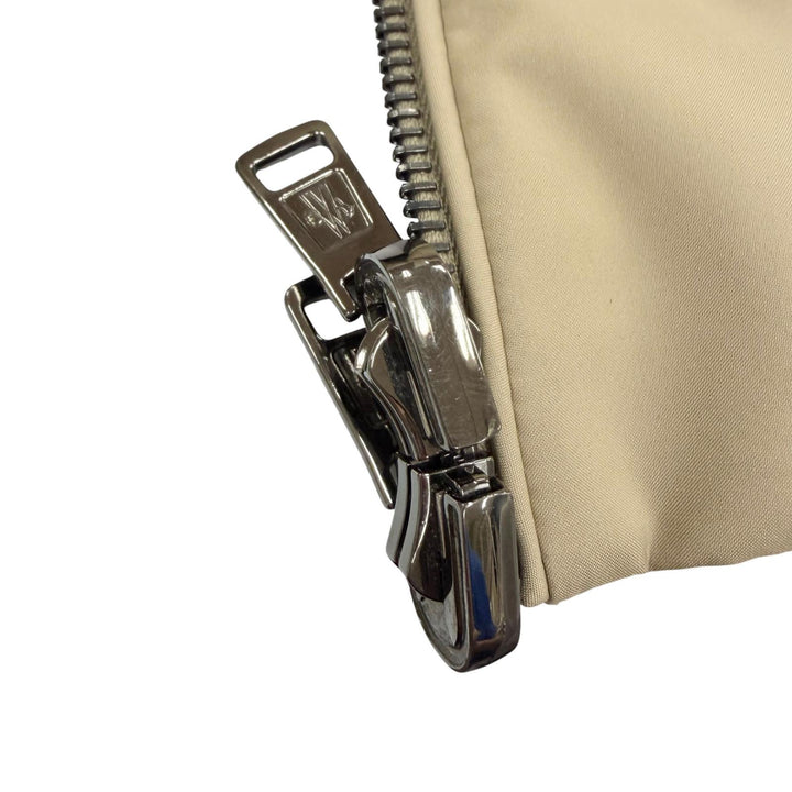 極美品▼MONCLER モンクレール 2024年製 J20911A00036 DIOUNES ロゴワッペン付 WZIPUP リバーシブル ダウンジャケット ベージュ 0 正規品
