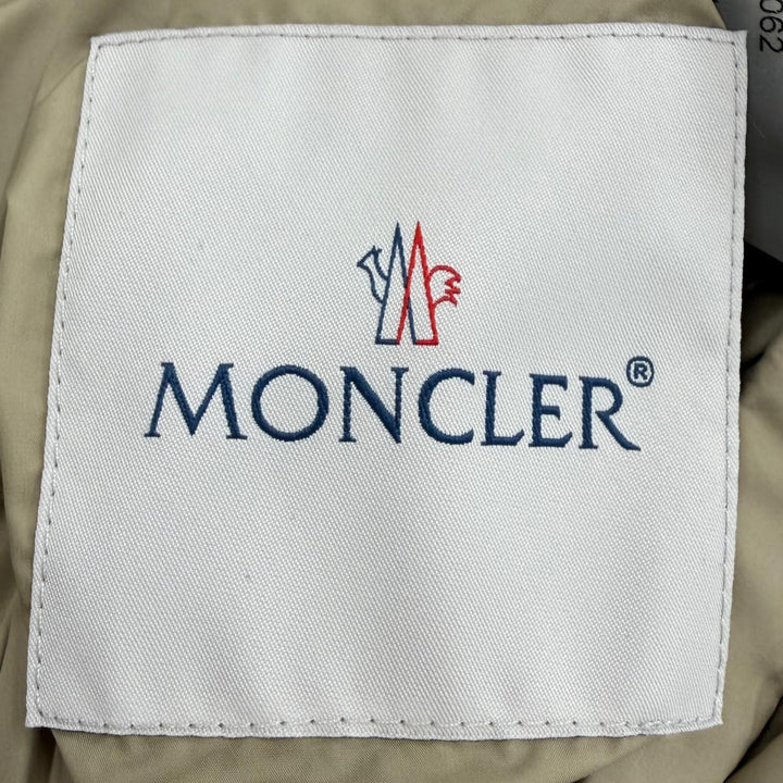 極美品▼MONCLER モンクレール 2024年製 J20911A00036 DIOUNES ロゴワッペン付 WZIPUP リバーシブル ダウンジャケット ベージュ 0 正規品