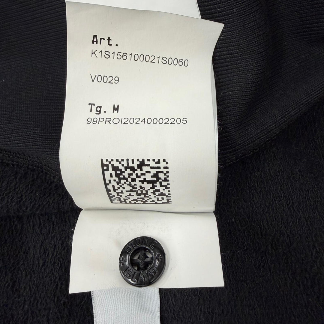 美品▼STONE ISLAND ストーンアイランド K1S156100021 MALFILE FLEECE OLD EFFECT コットン ロゴワッペン フーデッド パーカー M 正規品