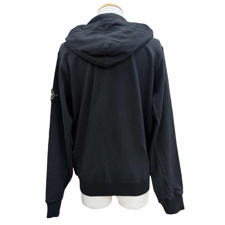 美品▼STONE ISLAND ストーンアイランド K1S156100021 MALFILE FLEECE OLD EFFECT コットン ロゴワッペン フーデッド パーカー M 正規品