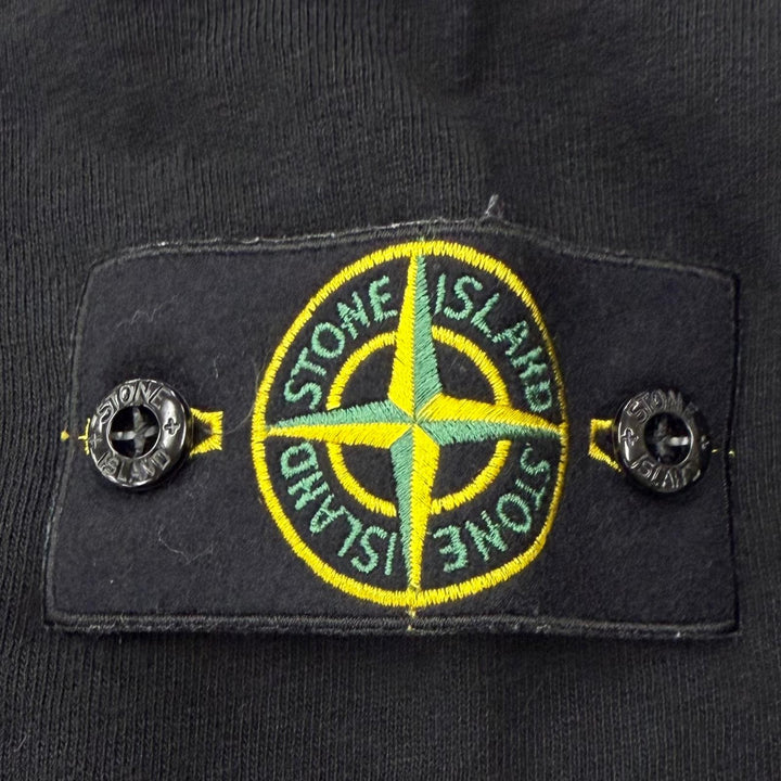 美品▼STONE ISLAND ストーンアイランド K1S156100021 MALFILE FLEECE OLD EFFECT コットン ロゴワッペン フーデッド パーカー M 正規品