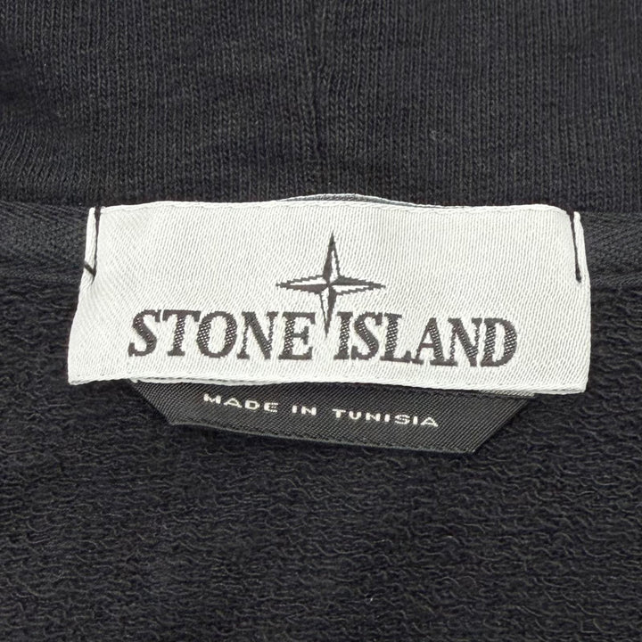 美品▼STONE ISLAND ストーンアイランド K1S156100021 MALFILE FLEECE OLD EFFECT コットン ロゴワッペン フーデッド パーカー M 正規品
