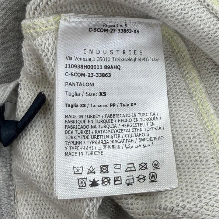 極美品★MONCLER モンクレール 2023年製 J10938H00011 コットン100％ レザーロゴパッチ付き スウェット パンツ グレー XS 正規品