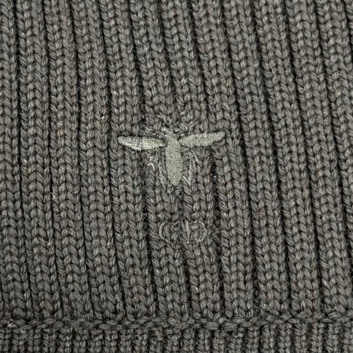 極美品☆Christian Dior クリスチャンディオール 324G03AM202 ウール コットン BEE刺繍 長袖 ニット カーディガン ブラック 36 正規品