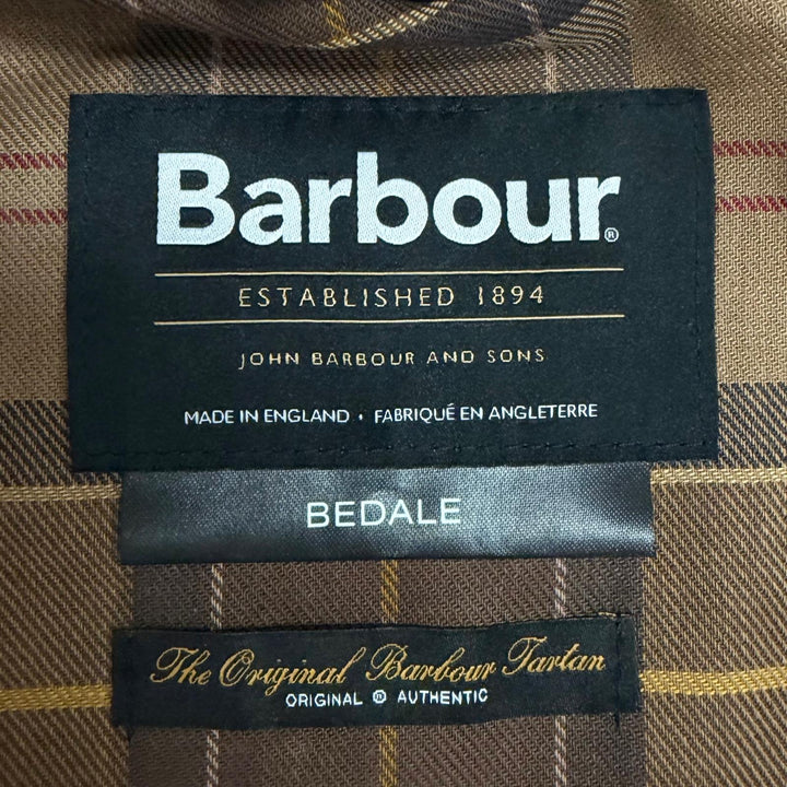 美品□Barbour バブアー 25AW MWX0018RU52 BEDALE オイルド加工 ワックスジャケット コート ダークブラウン 42 イングランド製 メンズ
