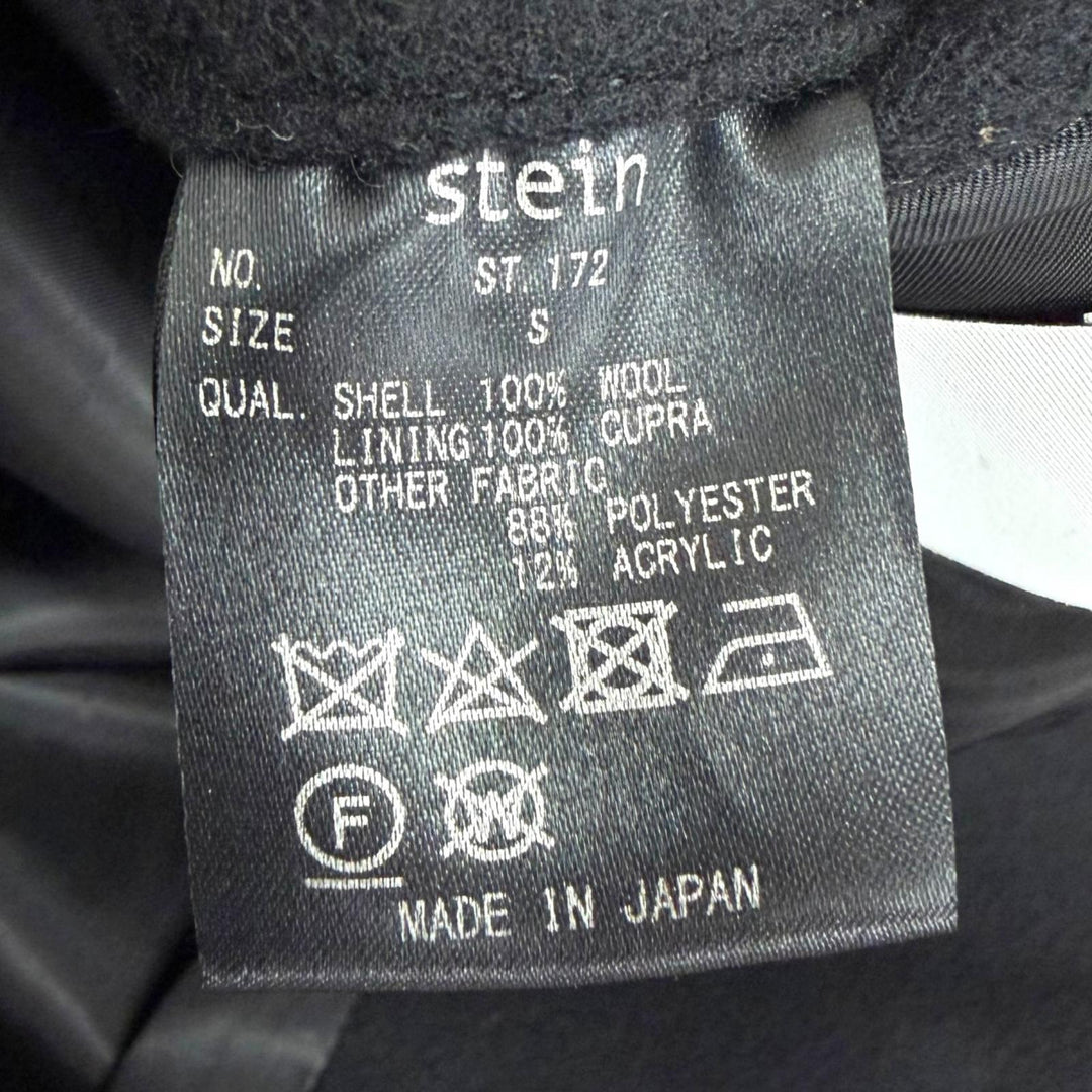 極美品□ssstein シュタイン ST.172 OVER SLEEVE STAND COLLAR COAT ウール100％ スタンドカラー ベルテッドコート S 日本製 正規品