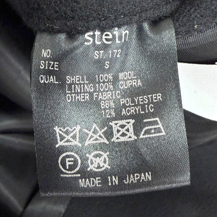極美品□ssstein シュタイン ST.172 OVER SLEEVE STAND COLLAR COAT ウール100％ スタンドカラー ベルテッドコート S 日本製 正規品