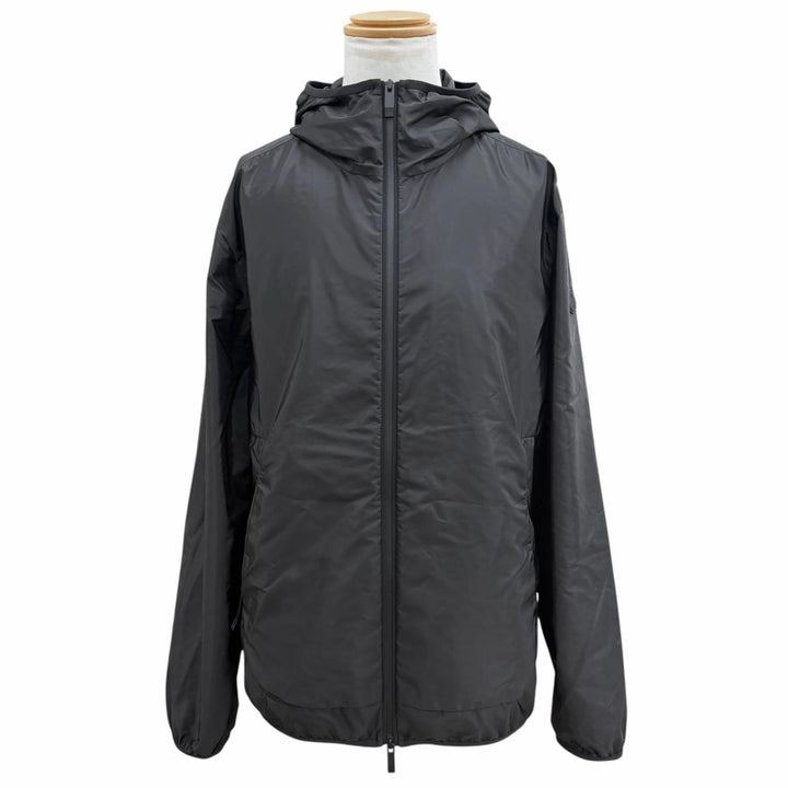 美品▼MONCLER モンクレール 2024年製 K10911A00105 GRANIER ナイロン ロゴプリント ワッペン付き フーデッド WZIPUP パーカー 4 正規品