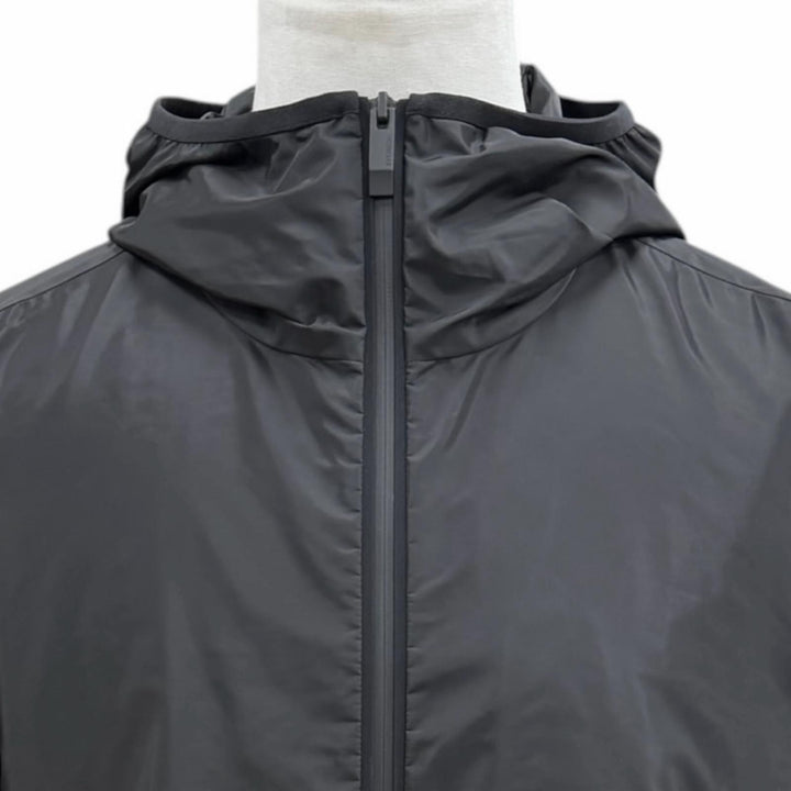 美品▼MONCLER モンクレール 2024年製 K10911A00105 GRANIER ナイロン ロゴプリント ワッペン付き フーデッド WZIPUP パーカー 4 正規品