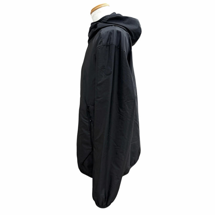 美品▼MONCLER モンクレール 2024年製 K10911A00105 GRANIER ナイロン ロゴプリント ワッペン付き フーデッド WZIPUP パーカー 4 正規品