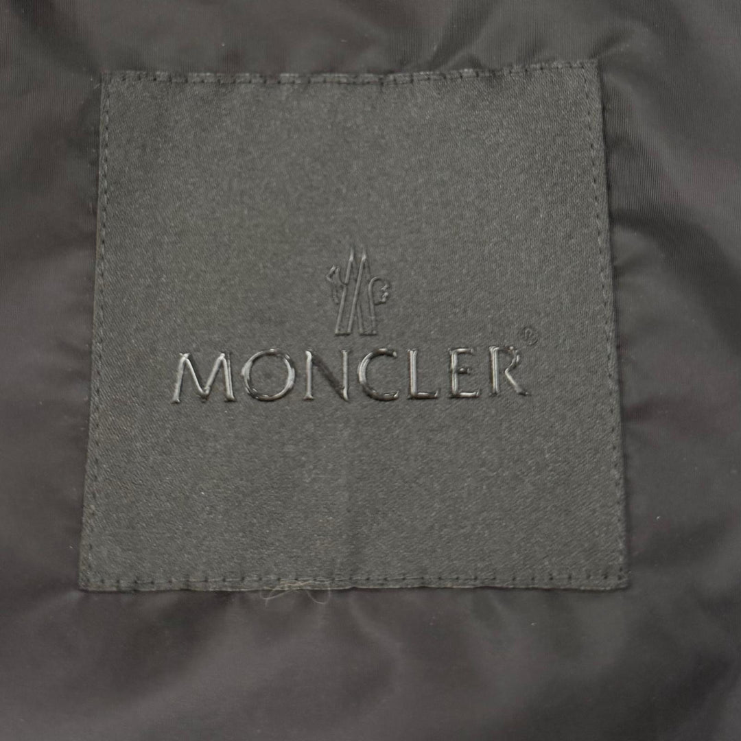 美品▼MONCLER モンクレール 2024年製 K10911A00105 GRANIER ナイロン ロゴプリント ワッペン付き フーデッド WZIPUP パーカー 4 正規品