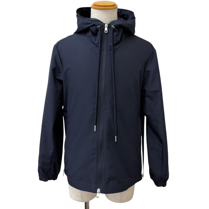 美品□MONCLER モンクレール I10911A00008 ATRIA GIUBBOTTO ロゴワッペン マウンテンパーカー ブルゾン ネイビー 1 ブルガリア製 正規品