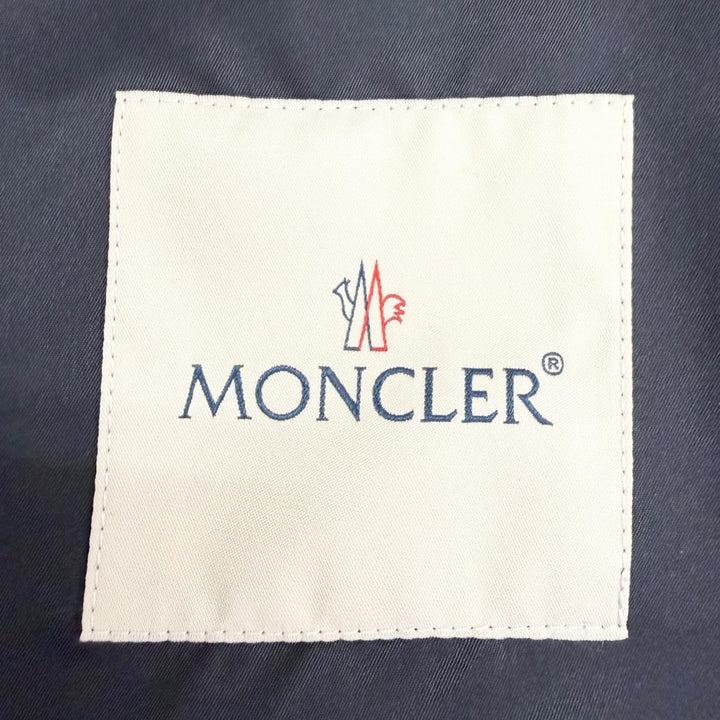美品□MONCLER モンクレール I10911A00008 ATRIA GIUBBOTTO ロゴワッペン マウンテンパーカー ブルゾン ネイビー 1 ブルガリア製 正規品