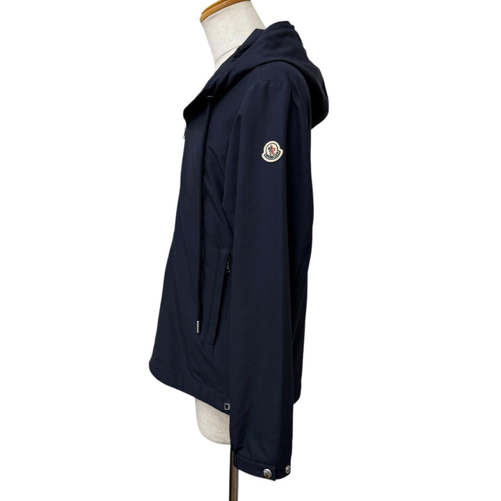 美品□MONCLER モンクレール I10911A00008 ATRIA GIUBBOTTO ロゴワッペン マウンテンパーカー ブルゾン ネイビー 1 ブルガリア製 正規品