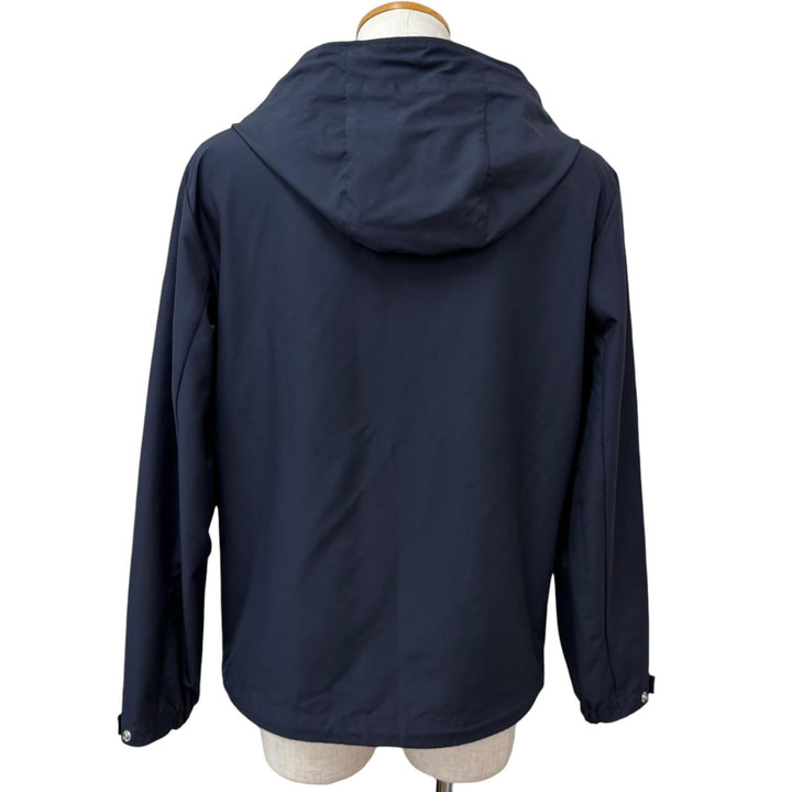 美品□MONCLER モンクレール I10911A00008 ATRIA GIUBBOTTO ロゴワッペン マウンテンパーカー ブルゾン ネイビー 1 ブルガリア製 正規品