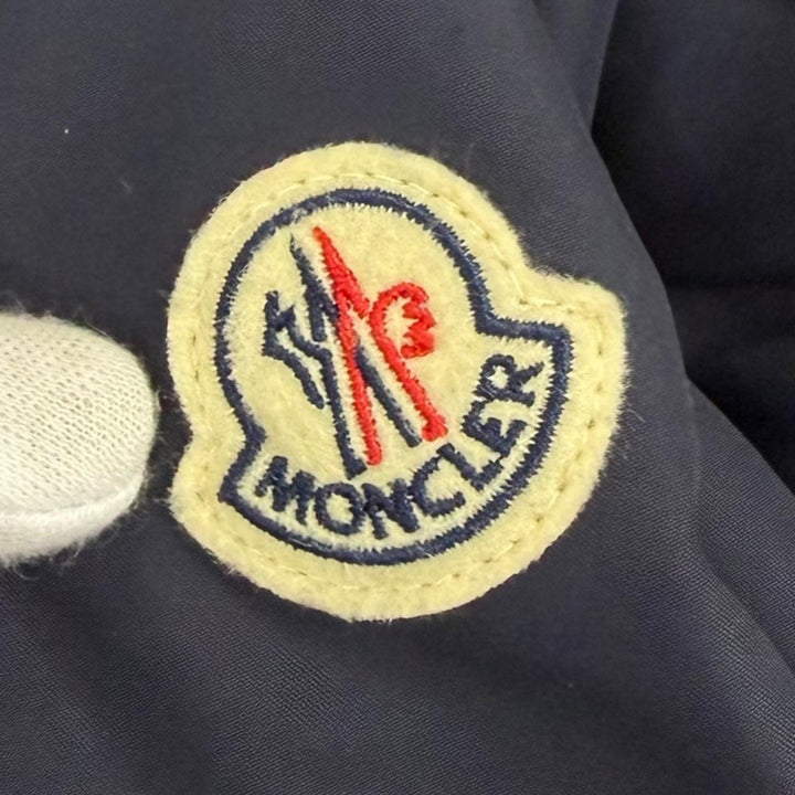 美品□MONCLER モンクレール I10911A00008 ATRIA GIUBBOTTO ロゴワッペン マウンテンパーカー ブルゾン ネイビー 1 ブルガリア製 正規品