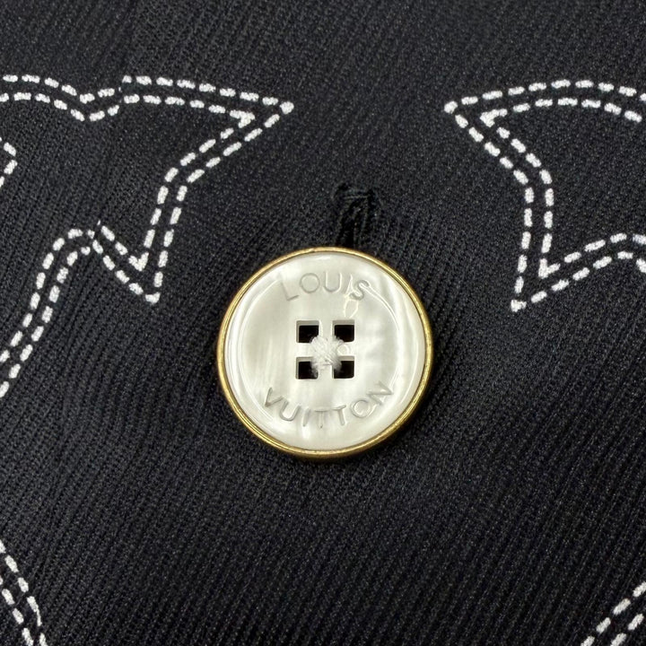 極美品▼LOUIS VUITTON ルイヴィトン 24AW シルク100% プリント LVアラベスク モチーフ 開襟 ショートスリーブ 半袖シャツ S 正規品
