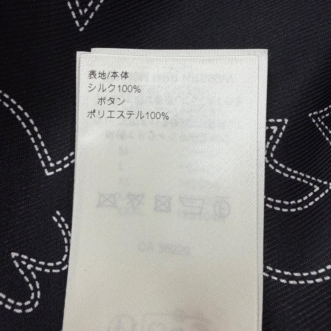 極美品▼LOUIS VUITTON ルイヴィトン 24AW シルク100% プリント LVアラベスク モチーフ 開襟 ショートスリーブ 半袖シャツ S 正規品