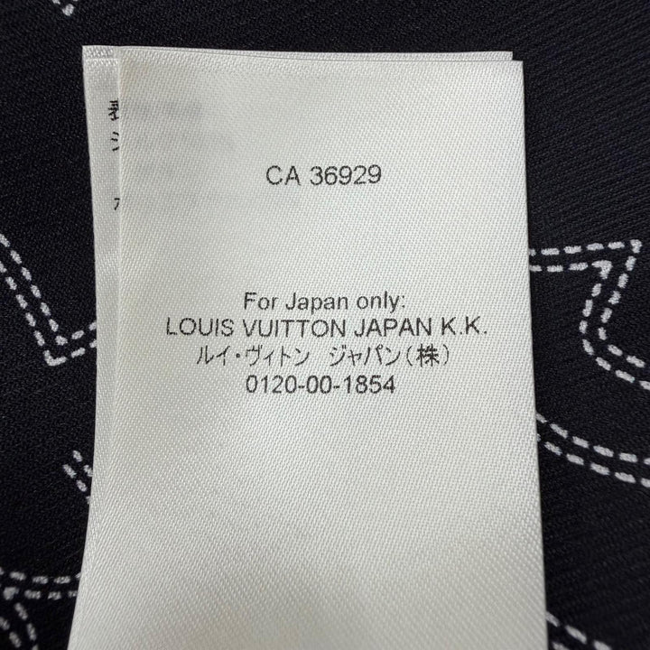 極美品▼LOUIS VUITTON ルイヴィトン 24AW シルク100% プリント LVアラベスク モチーフ 開襟 ショートスリーブ 半袖シャツ S 正規品