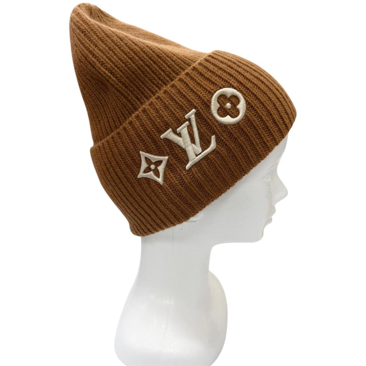 極美品□LOUIS VUITTON ルイヴィトン 2023年製 M78928 ビーニー・LV ヘッドライン ロゴエンブロイダリー ニットキャップ S 伊製 正規品
