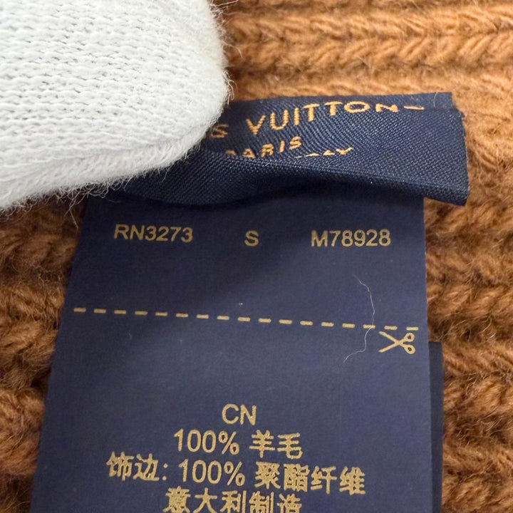 極美品□LOUIS VUITTON ルイヴィトン 2023年製 M78928 ビーニー・LV ヘッドライン ロゴエンブロイダリー ニットキャップ S 伊製 正規品
