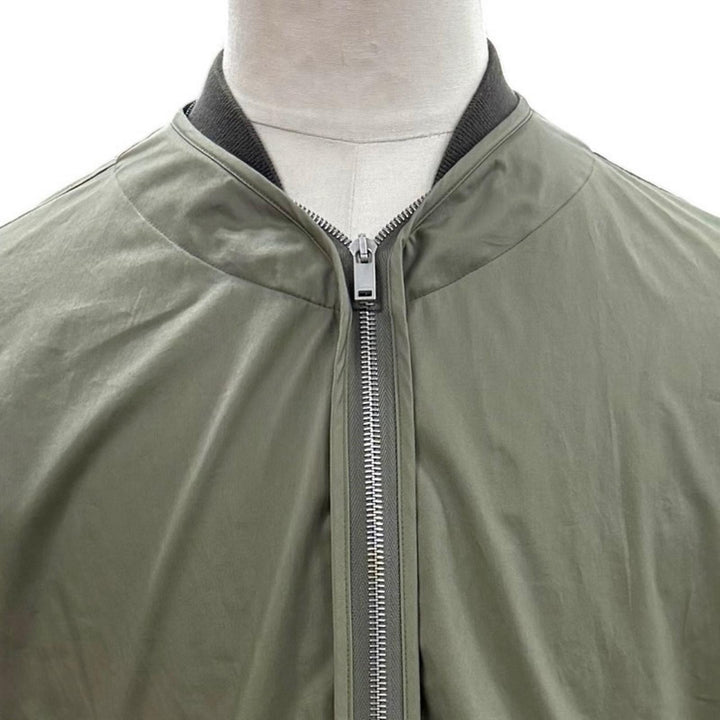 美品▼JIL SANDER ジルサンダー JSUO420139 コットン100% WZIPUP ブルゾン ボンバージャケット カーキ 50 イタリア製 正規品 メンズ