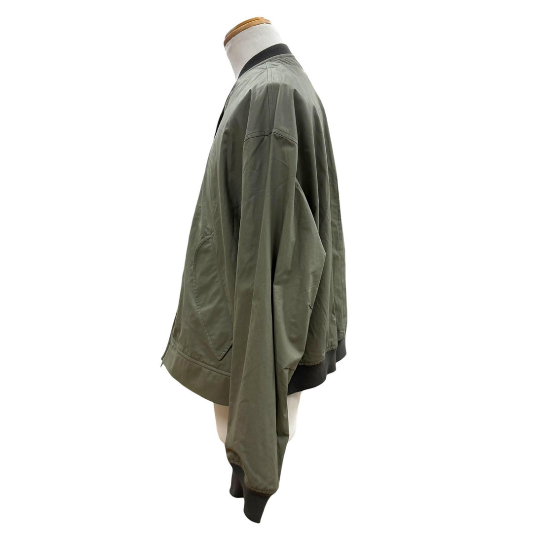 美品▼JIL SANDER ジルサンダー JSUO420139 コットン100% WZIPUP ブルゾン ボンバージャケット カーキ 50 イタリア製 正規品 メンズ