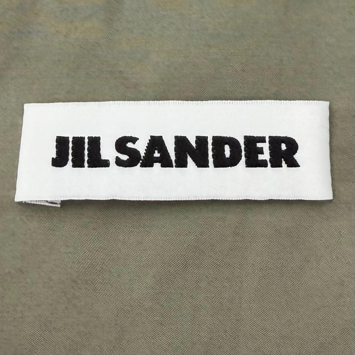 美品▼JIL SANDER ジルサンダー JSUO420139 コットン100% WZIPUP ブルゾン ボンバージャケット カーキ 50 イタリア製 正規品 メンズ