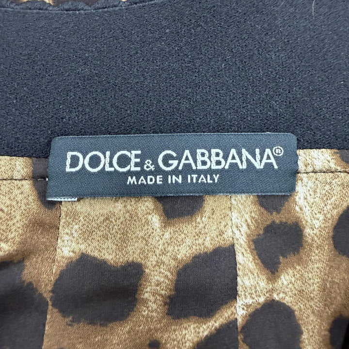 極美品☆DOLCE&amp;GABBANA ドルチェ＆ガッバーナ F4AOBT シルク レオパード柄 ロングスカート ベージュ ブラウン 38 伊製 正規品 レディース