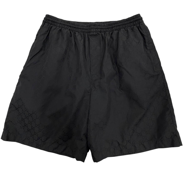 美品▼GUCCI グッチ 26SS 871784 シルク混 GGコットンファイユショーツ ショートパンツ ブラック 46 イタリア製 正規品 メンズ