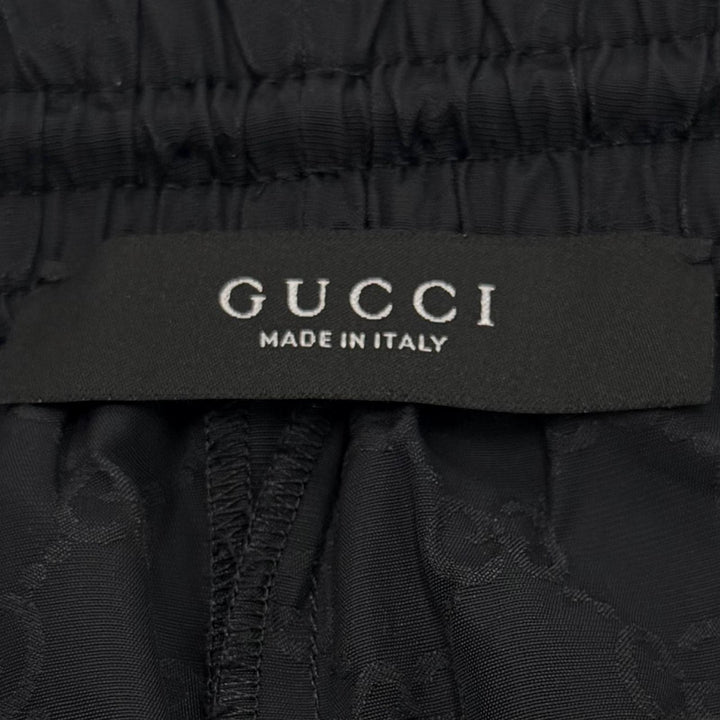 美品▼GUCCI グッチ 26SS 871784 シルク混 GGコットンファイユショーツ ショートパンツ ブラック 46 イタリア製 正規品 メンズ