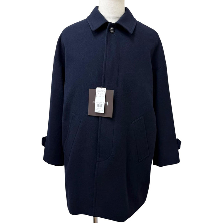 未使用品□MACKINTOSH LONDON マッキントッシュ ロンドン G1B22-403-28 ROSLEY ライトメルトンステンカラーコート ネイビー 38 正規品