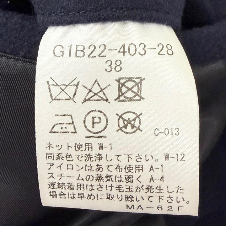 未使用品□MACKINTOSH LONDON マッキントッシュ ロンドン G1B22-403-28 ROSLEY ライトメルトンステンカラーコート ネイビー 38 正規品
