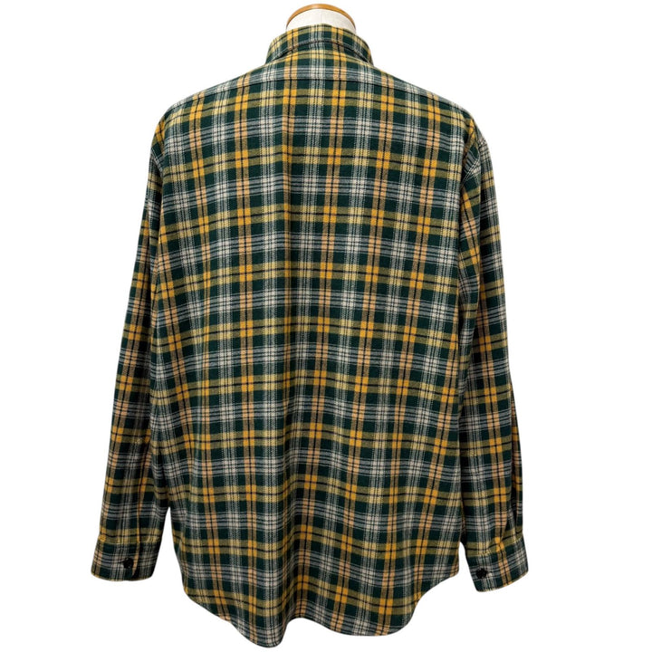 未使用品□CELINE セリーヌ 22AW 2C574954R チェック柄 ルーズランバージャック 長袖 ネルシャツ グリーン イタリア製 正規品 メンズ 41