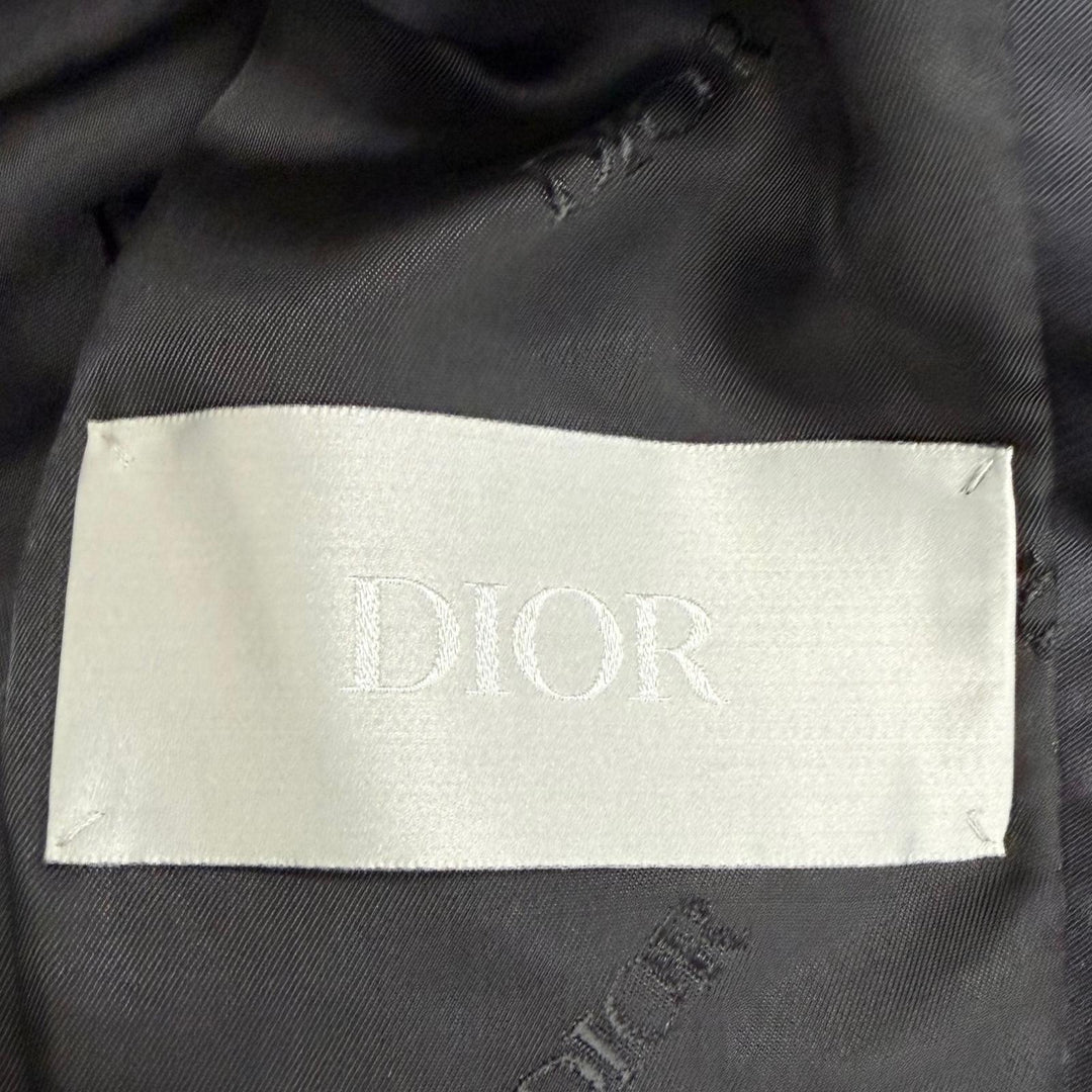 極美品□DIOR ディオール オム 943C439B4716 アレックスフォクストン サドルポケット バックロゴ刺繍 ボンバージャケット 48 伊製 正規品